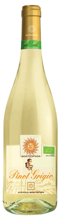 Вино Montespada Pinot Grigio BIO Organic / Монтеспада Піно Гріджіо біле сухе 0,75л 12,5%
