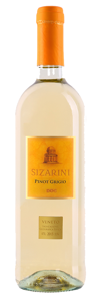 Вино Sizarini Pinot Grigio DOC / Сізаріні Піно Гріджио біле сухе 0,75л 11%