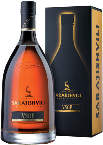 Грузинський бренді Sarajishvili / Сараджишвілі VSOP набір зі склянками 0,7л 40%