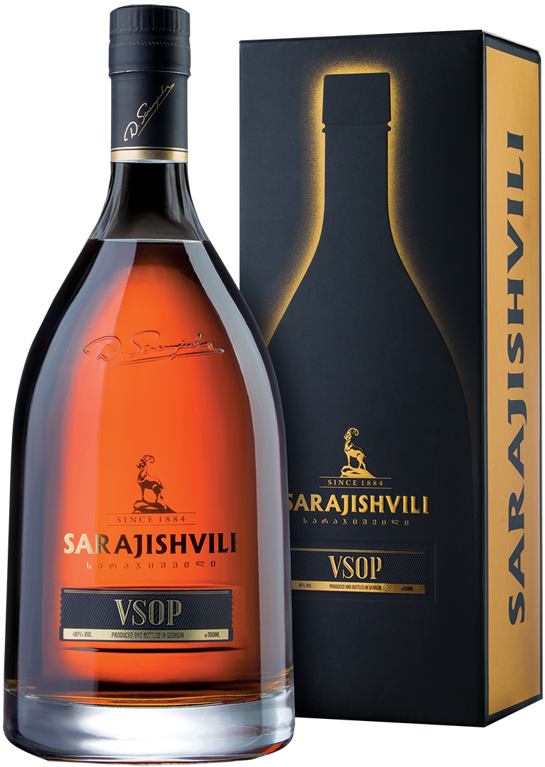 Грузинський бренді Sarajishvili / Сараджишвілі VSOP набір зі склянками 0,7л 40%