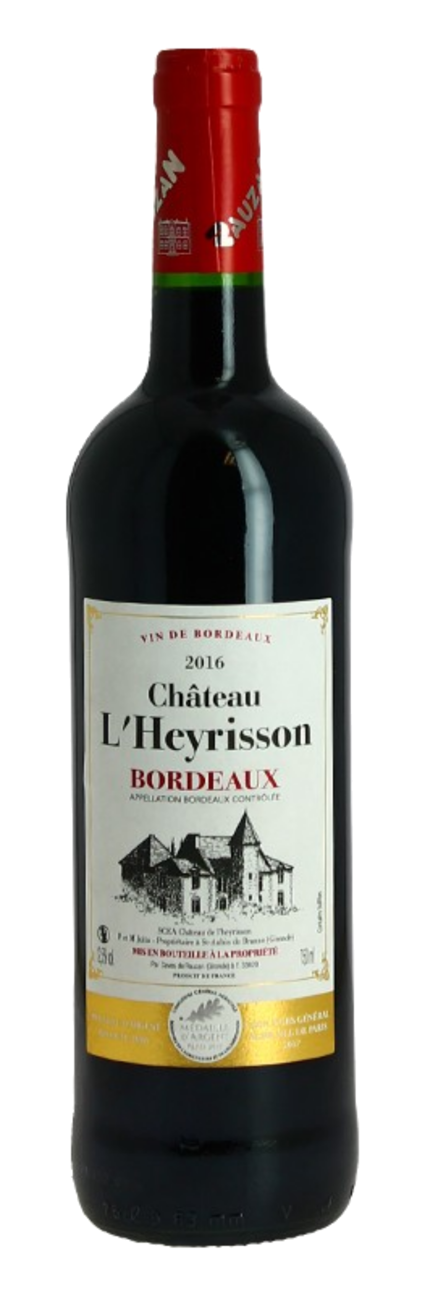 Chateau L’Heyrisson Bordeaux Rouge AOC 2016 / Шато Л’єріссон Бордо Руж червоне сухе 0,75л