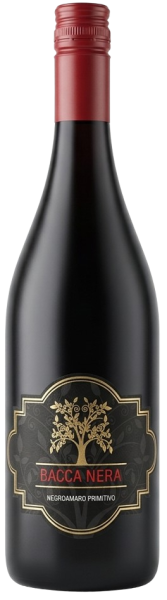 Вино Bacca Nera Puglia Negroamaro Primitivo IGT червоне напівсухе 0,75л 13%