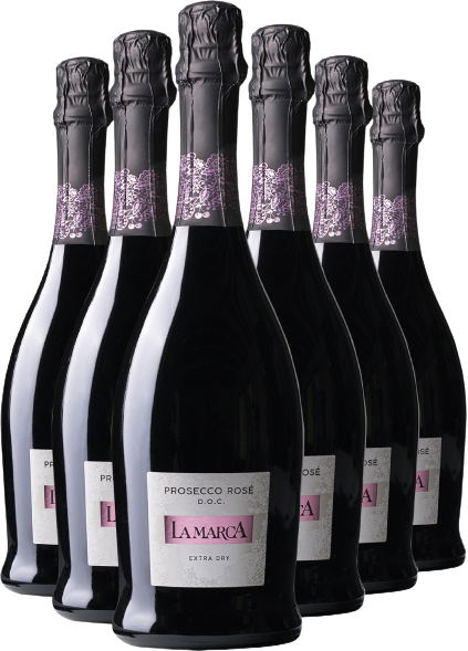 La Marca Prosecco Rose DOC Spumante Millesimato Extra Dry розовое сухое 0,75л 11% х 6 шт.
