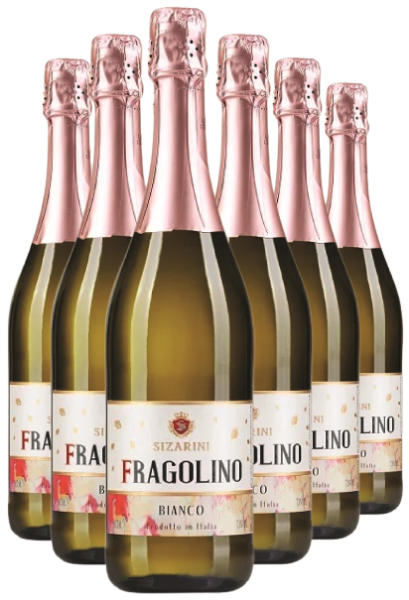 Вино ігристе Sizarini Fragolino Bianco / Сізаріні Фраголіно Б’янко біле солодке 0,75л 7% х 6 шт.