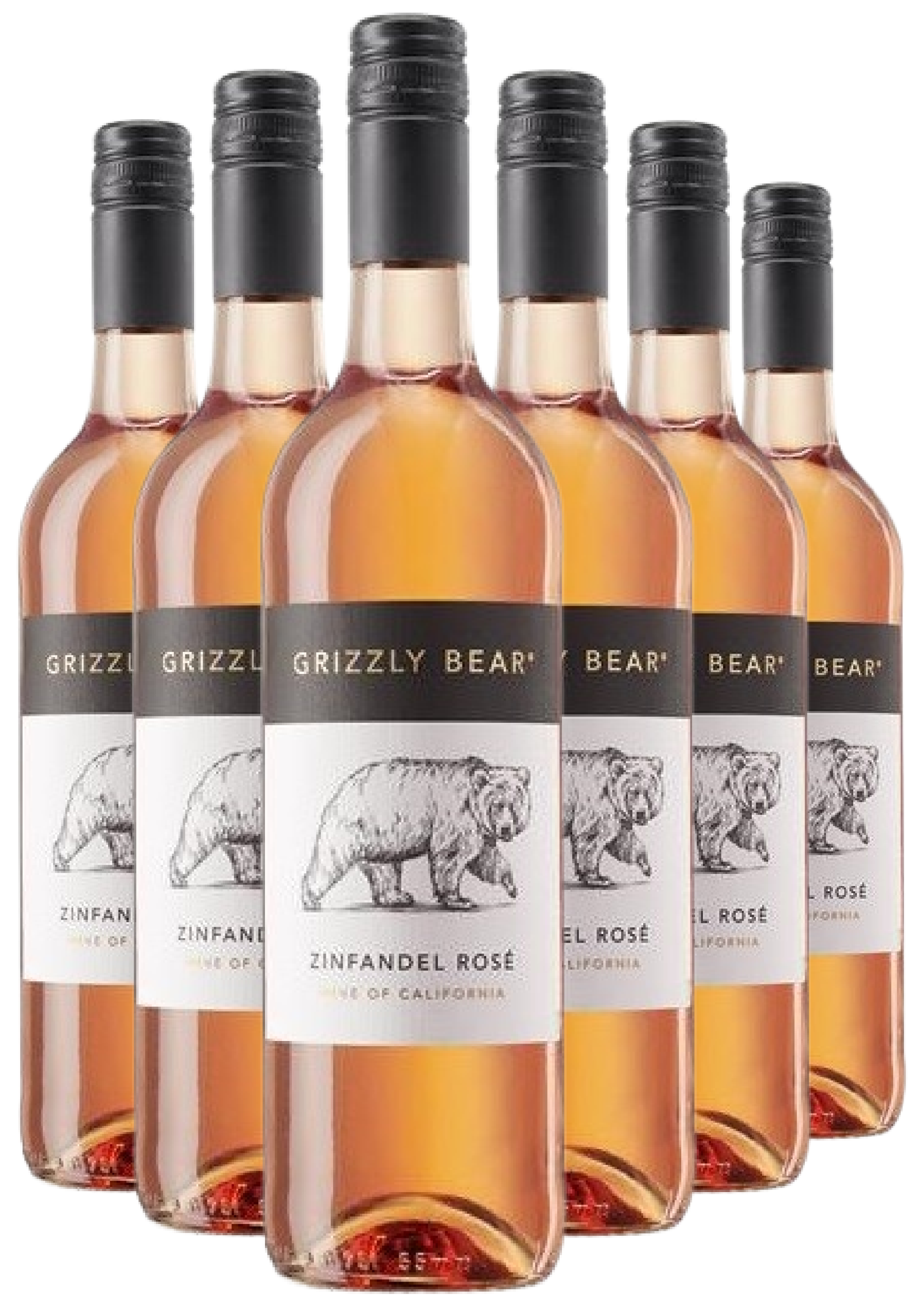 Вино Grizzly Bear Zinfandel Rose / Грізлі Бір Зінфандель рожеве напівсухе 0,75л 10,5% х 6шт