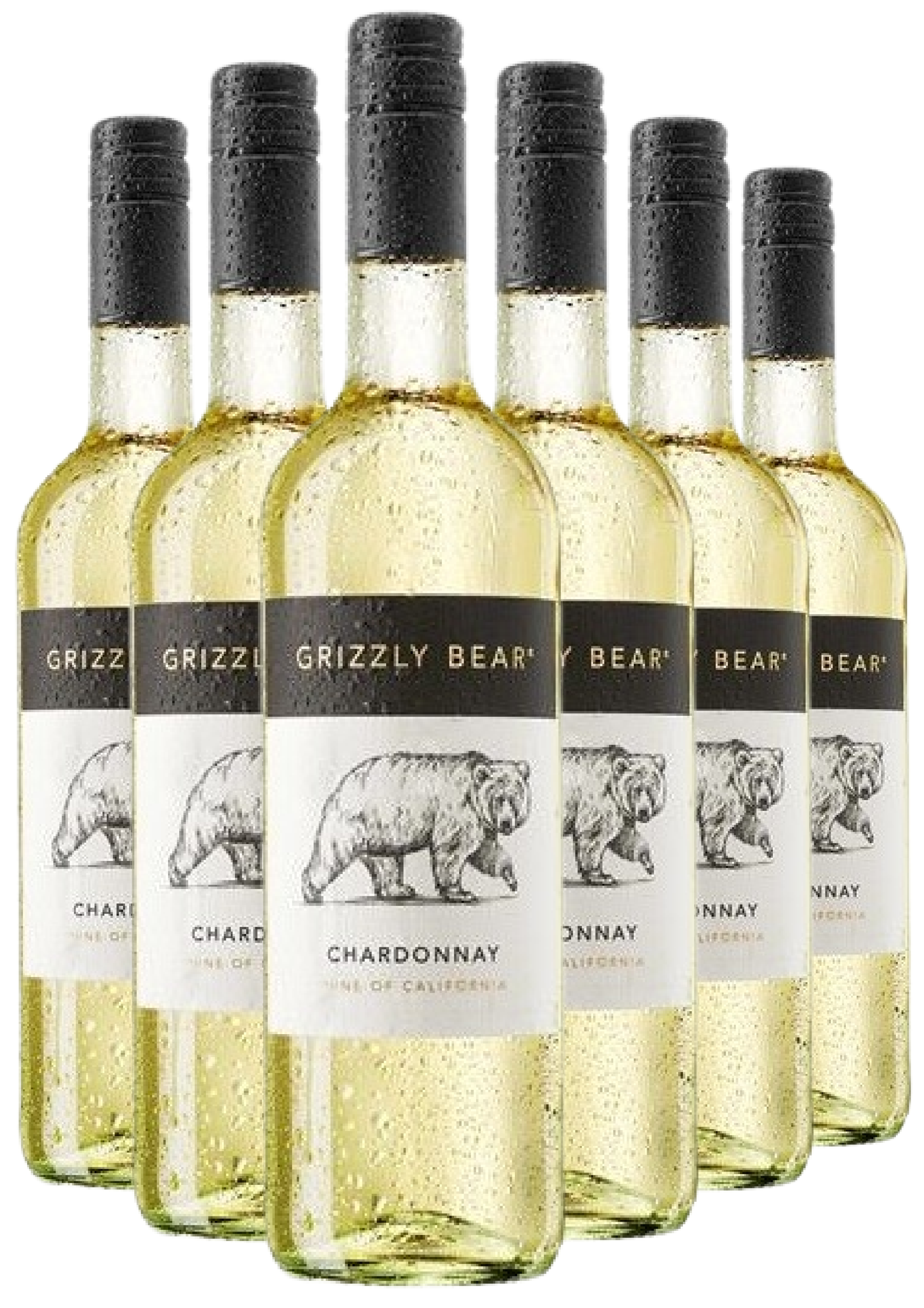 Вино Grizzly Bear Chardonnay / Грізлі Бір Шардоне біле сухе 0,75л 12,5% х 6шт