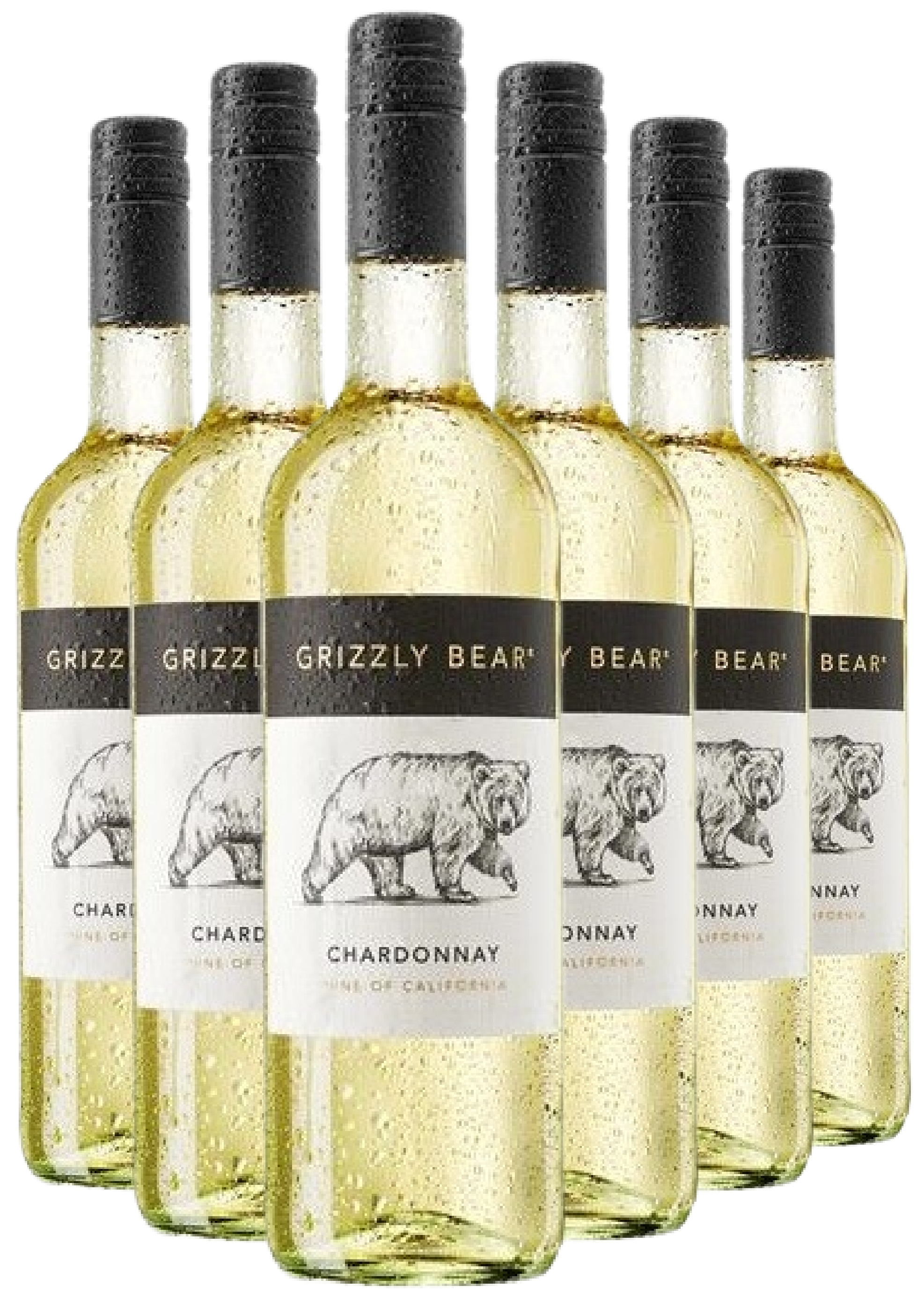 Вино Grizzly Bear Chardonnay / Грізлі Бір Шардоне біле сухе 0,75л 12,5% х 6шт