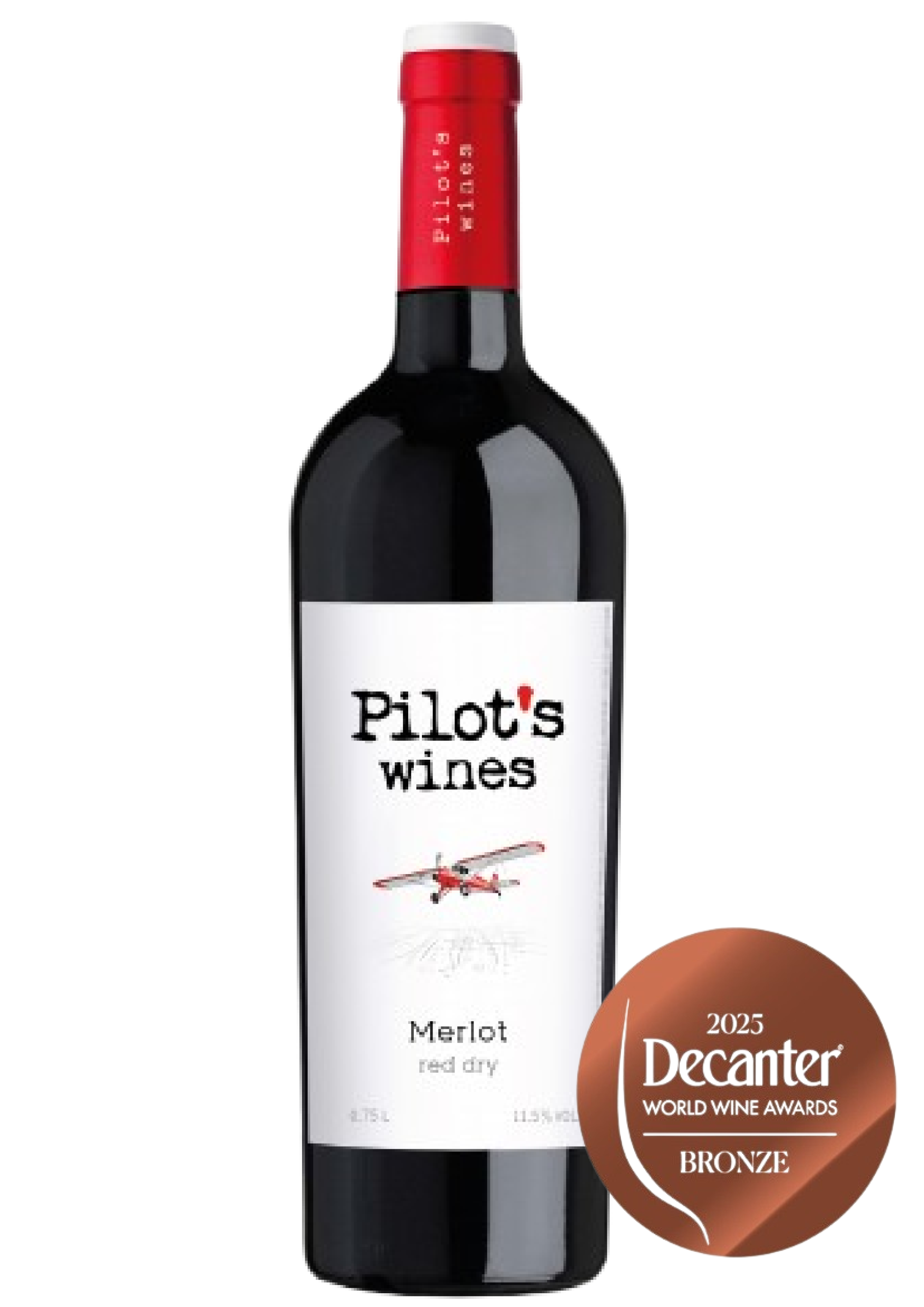 Вино Pilot’s Wines / Пайлотс Вайнс Мерло червоне сухе 0,75л