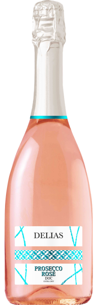Вино игристое Delias Prosecco DOC Rose Extra Dry Millesimato 0,75л 11%