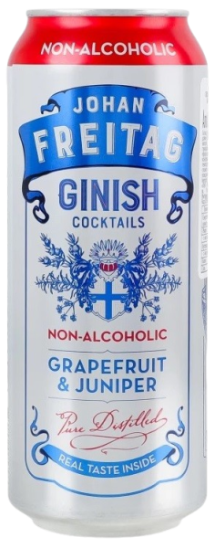Напиток б/а сильногазированный Grapefruit&Juniper Ginish cocktails Johan Freitag 0.5л 0.3% ж/б