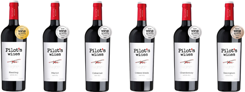 4 Вино Pilot’s Wines / Пайлотс Вайнс Одесский черный красное сухое 0,75л