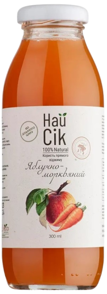 Сік Найсік яблучно-морквяний неосвітлений пастеризований 0.3л