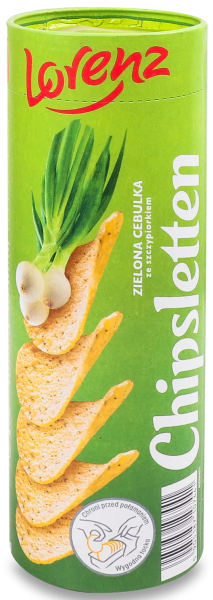 Чипсы Lorenz Chipsletten со вкусом зеленого лука 100г