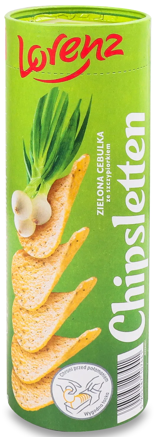 Чипсы Lorenz Chipsletten со вкусом зеленого лука 100г