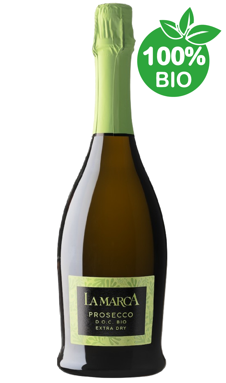 Вино игристое La Marca Prosecco DOC BIO Spumante Extra Dry / Ла Марка Просекко БИО Спуманте 0,75л