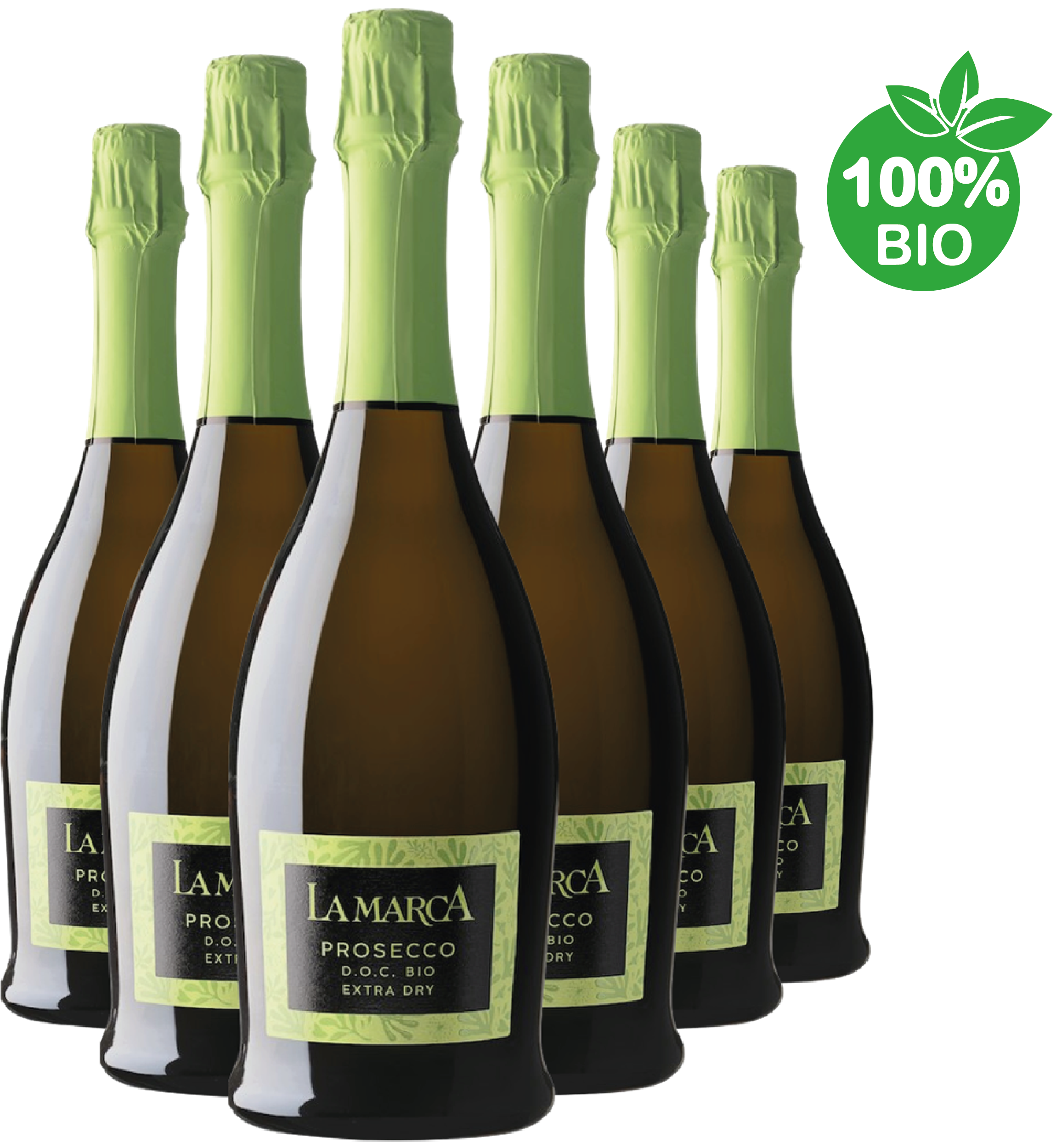 Вино игристое La Marca Prosecco DOC BIO Spumante Extra Dry / Ла Марка Просекко БИО Спуманте 0,75л х 6 шт.