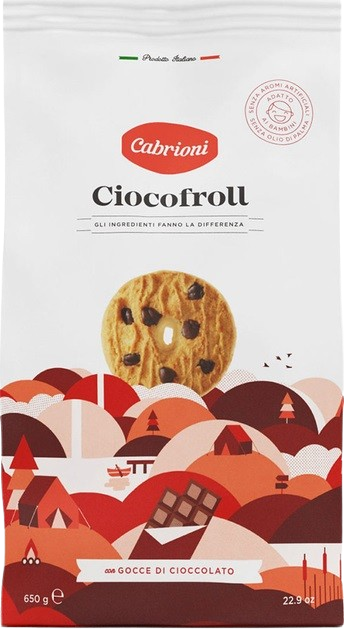 Печиво Cabrioni зі шматочками шоколаду 650г