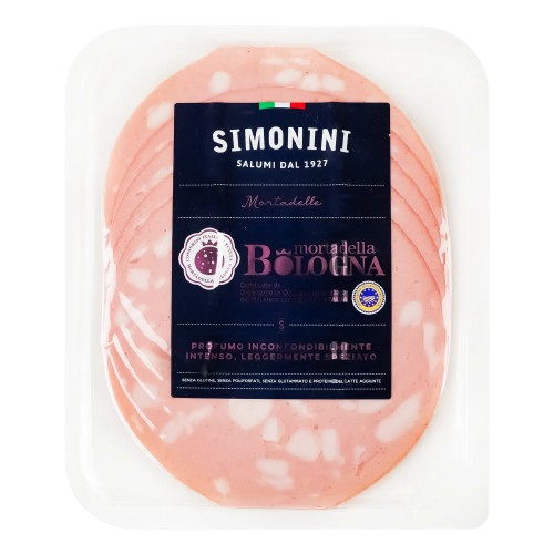 Колбаса Simonini Мортаделла Болонья нарезка 100г