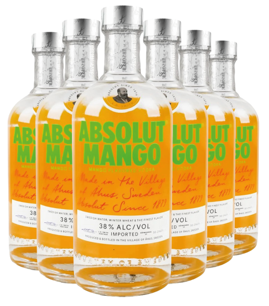 Водка Absolut Mango / Абсолют Манго 0.7л 38% х 6 шт. (под заказ)