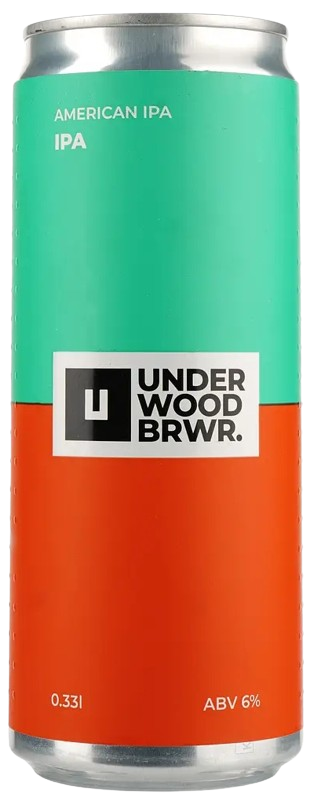 Пиво Underwood Brewery IPA світле 0,33л 6% з/б