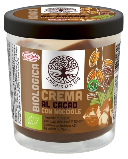 Органическая ореховая паста Gandola / Гандола с какао и фундуком 200 г