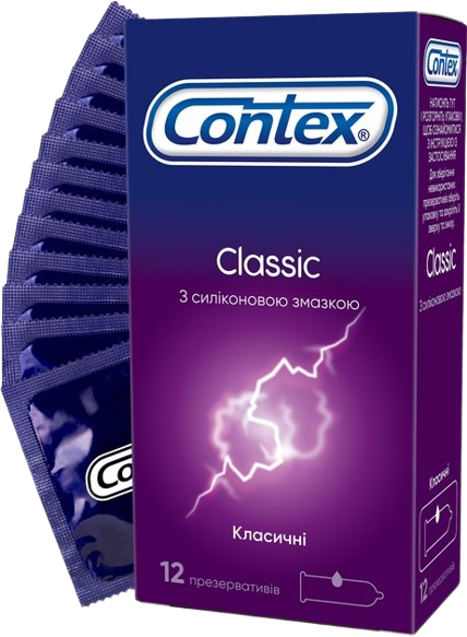 Презервативы Contex Classic латексные с силиконовой смазкой 12 шт.