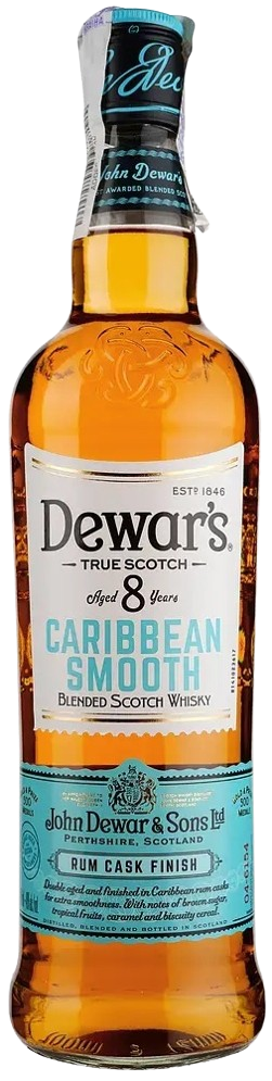 Віскі Dewar’s Caribbean Smooth / Дьюарс Карібіан Смуз 8 років 0,7л 40%