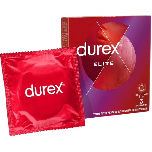 Презервативы Durex Elite тонкие латексные со смазкой 3 шт