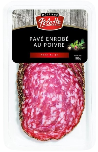 Нарізка ковбаса Паве з перцем Polette 90 г