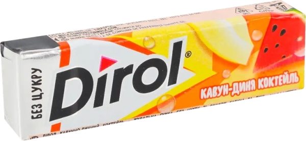 Жевательная резинка Dirol / Дирол арбуз-дыня коктейль 14г