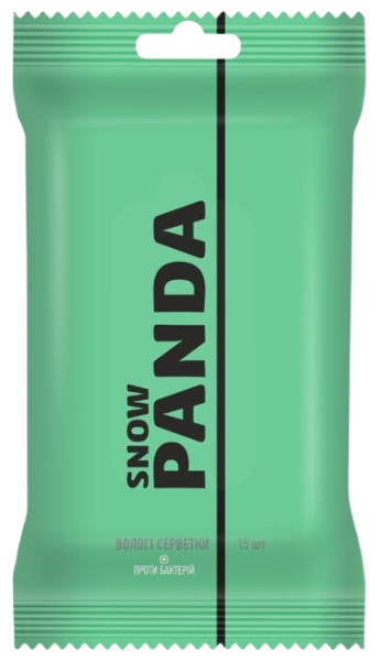 Снежная панда влажные салфетки для рук Лайм 15 шт