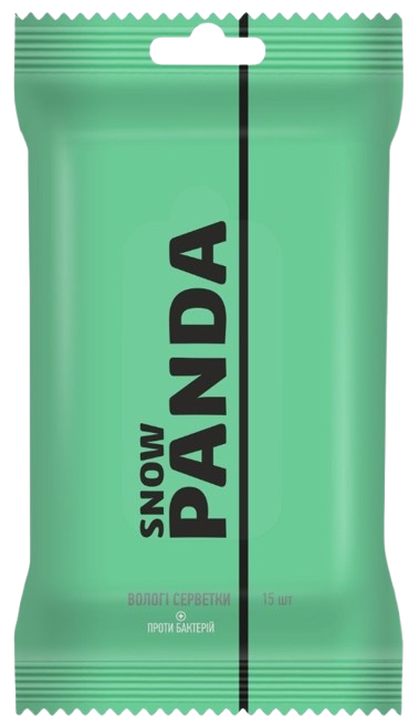 Снежная панда влажные салфетки для рук Лайм 15 шт