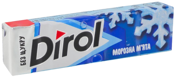 Жевательная резинка Dirol / Дирол морозная мята 14г