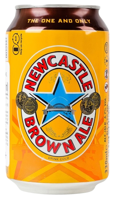 Пиво Newcastle Brown Ale / Ньюкасл полутёмное 0,33л 4.7% ж/б