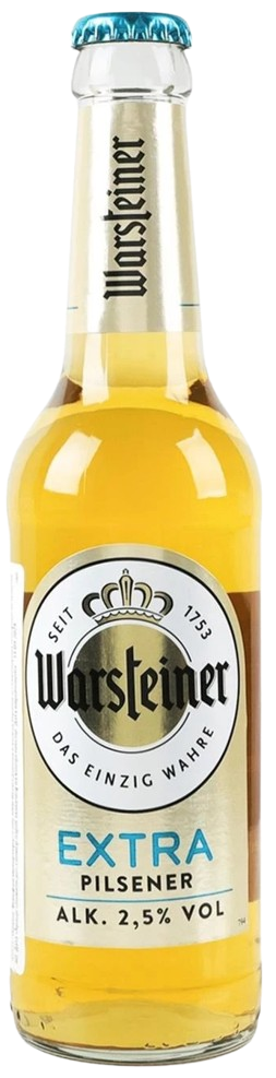 Пиво Warsteiner Extra / Варштайнер Екстра 0.33л 2,5% скло