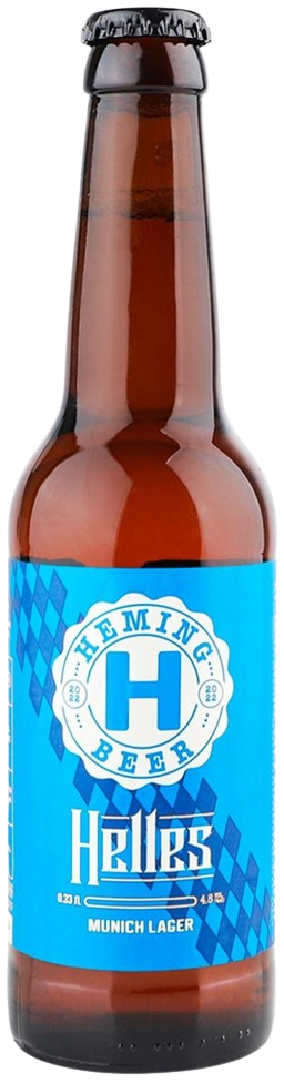 Пиво Heming Helles / Хемінг Гелес світле фільтроване 4.8% 0.33л