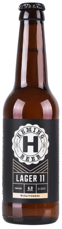 Пиво Heming Lager / Хеминг Лагер 11 светлое фильтрованное  0,33 л 4,9%