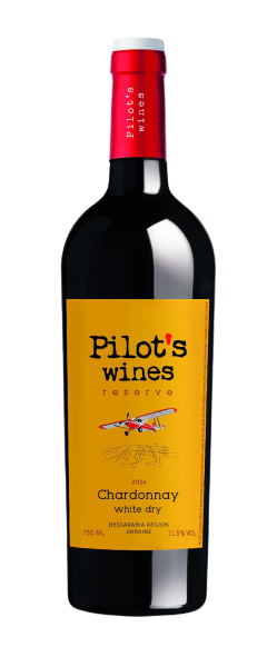 Вино Pilot’s Wines Chardonnay Reserve/ Пайлотс Вайнс Шардоне Reserve біле сухе 0,75 л 11%