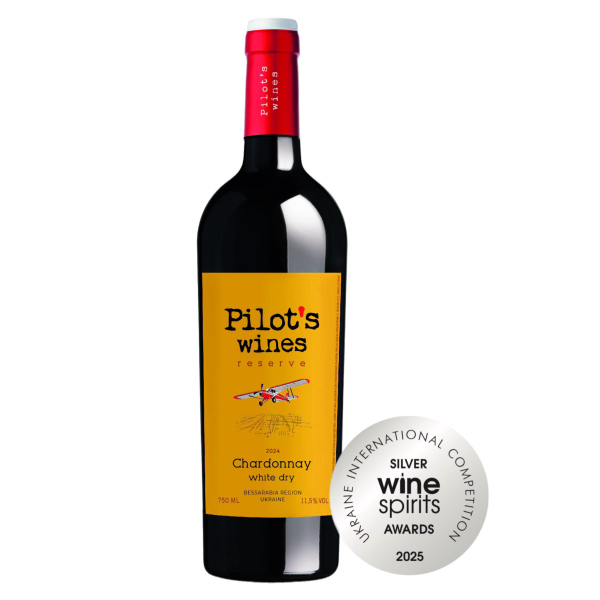 Вино Pilot’s Wines Chardonnay Reserve / Пайлотс Вайнс Шардоне біле сухе 0,75 л 11%