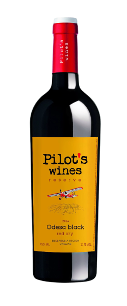 Вино Pilot’s Wines Odesa Black Reserve/ Пайлотс Вайнс Одеський чорний Reserve червоне сухе 0,75 л 11%