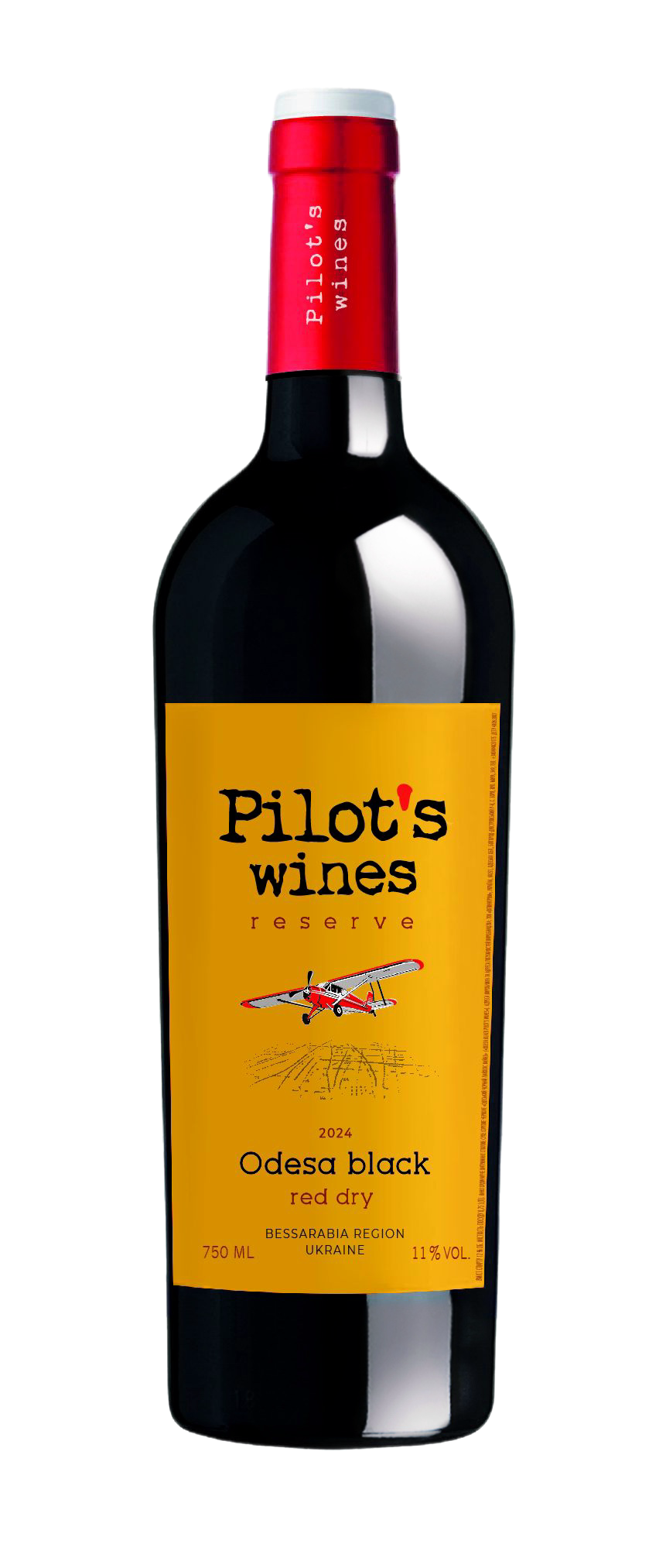 Вино Pilot’s Wines Odesa Black Reserve/ Пайлотс Вайнс Одеський чорний Reserve червоне сухе 0,75 л 11%
