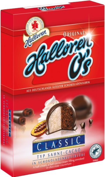 Цукерки Halloren O’s Classic в шоколадній глазурі 125 г