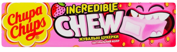 Жувальна цукерка Chupa Chups / Чупа Чупс неймовірна полуниця 45 г