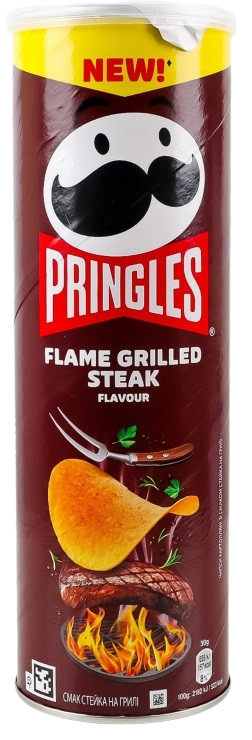 Чипсы Pringles / Принглс Flame Grilled Steak 165 г