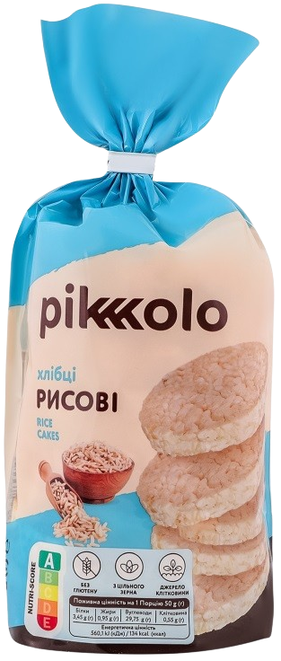 Хлібці рисові Pikolo / Піколо хрусткі (без глютену) 100г