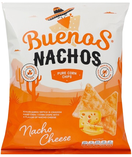Чипси кукурудзяні Nachos Buenos / Начос Буенос з сиром 90г