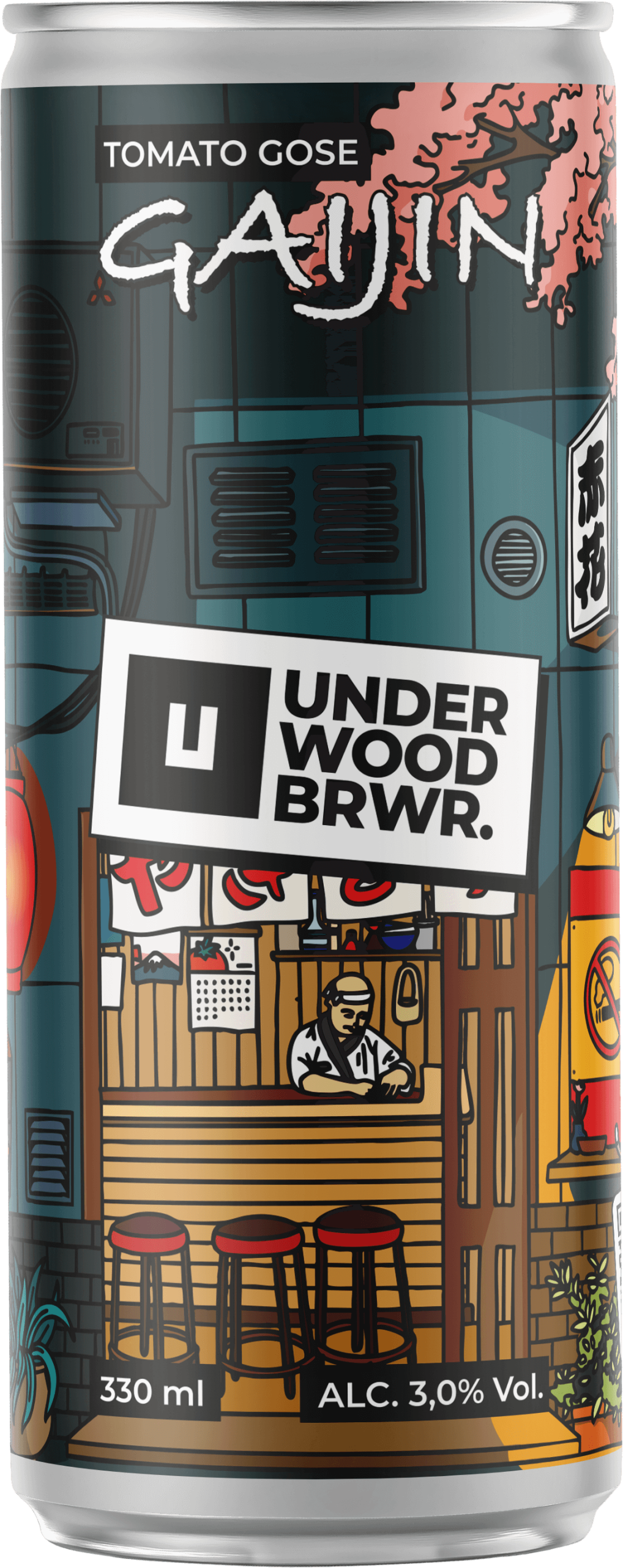 Пиво Underwood / Андервуд Gaijin світле 3% 0,33л