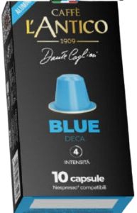 Кофе в капсулах L’Antico Blue Deca (с низким содержанием кофеина) 10 шт 55 г
