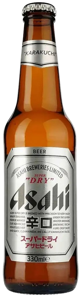 Пиво Asahi Super Dry / Асахи Супер Драй светлое 0.33л 5.2%