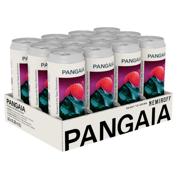 Напиток слабоалкогольный Nemiroff Pangaia Strawberry Mint 0.33л 5% ж/б х 12шт.